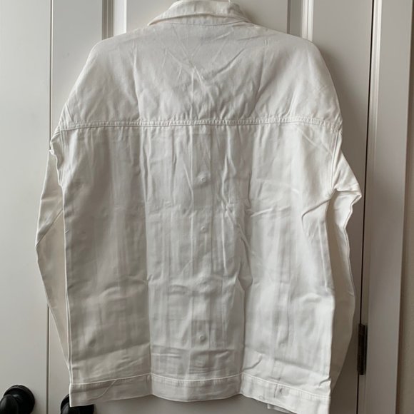 PUSHEEN CAT Boba Embroidered White Denim Jacket Sz M - Picture 7 of 7